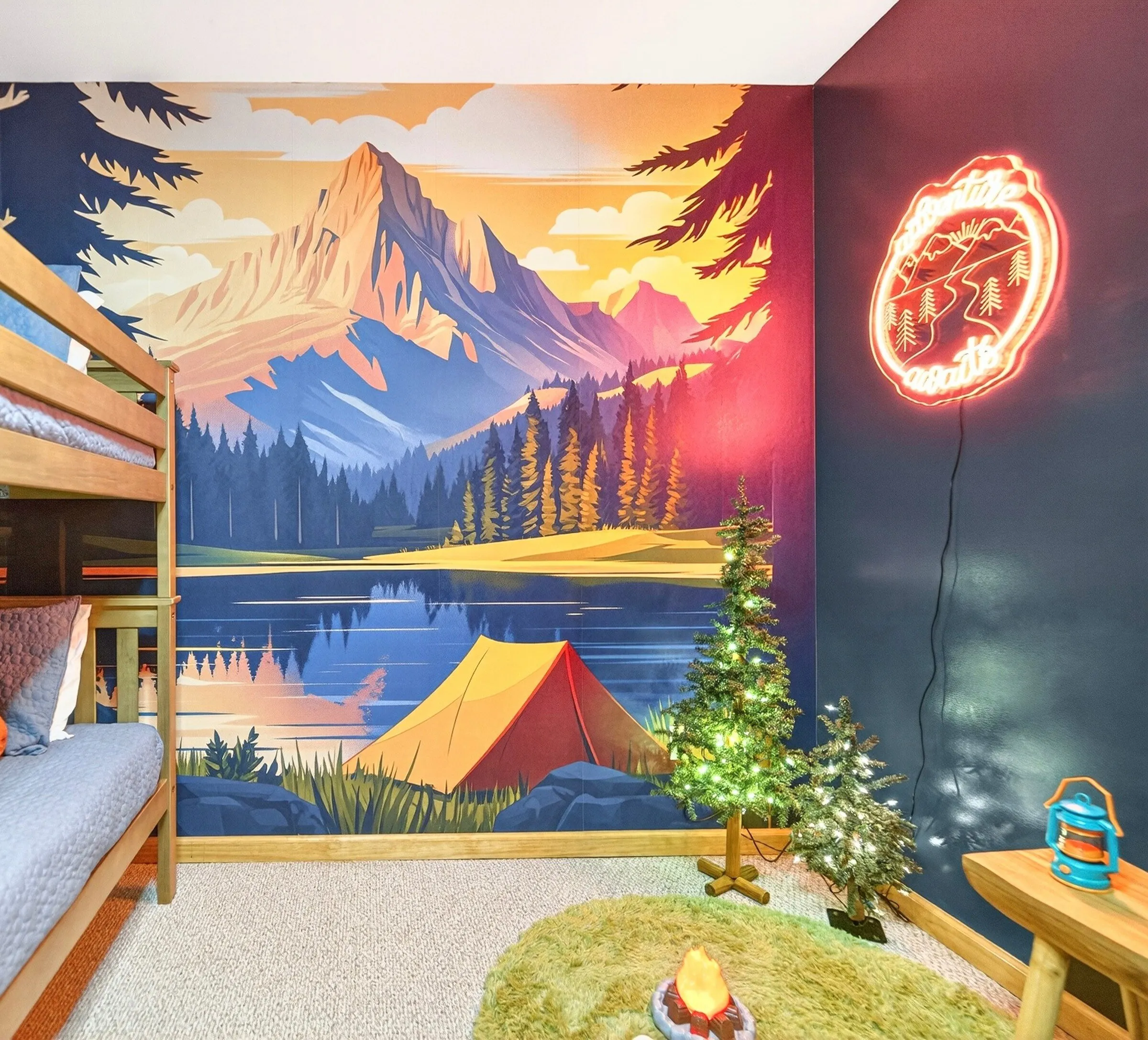 Bunk room, 4 twin beds
